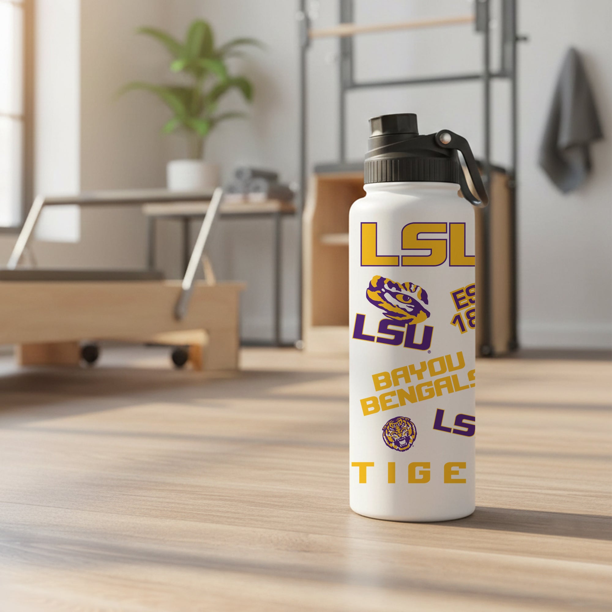 LSU Tigers 34oz Stainless Steel Medley Aqua Bottle