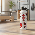 34oz Texas Tech Red Raiders Basketball Sketch Aqua Bottle