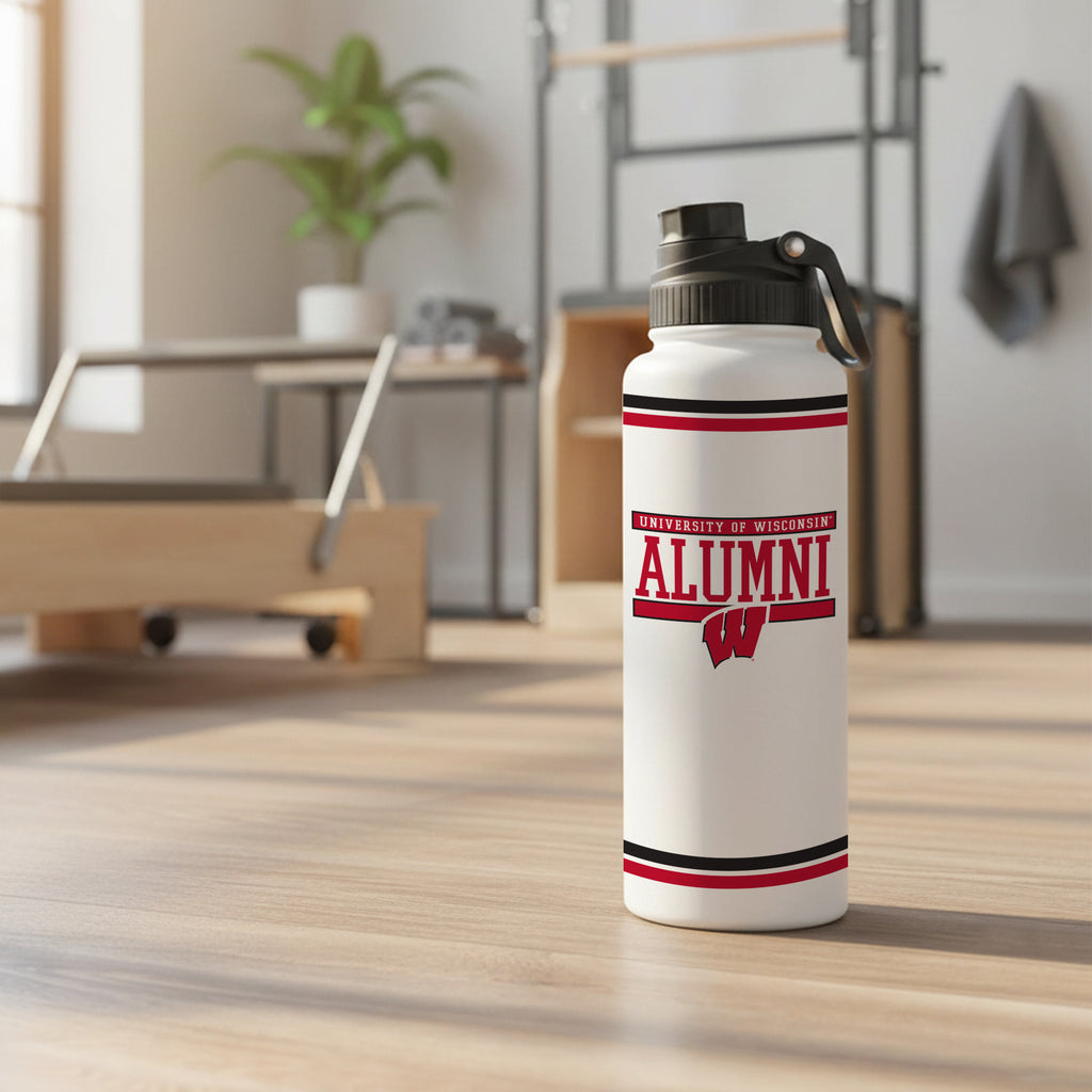 34oz Wisconsin Badgers Alumni Aqua Bottle