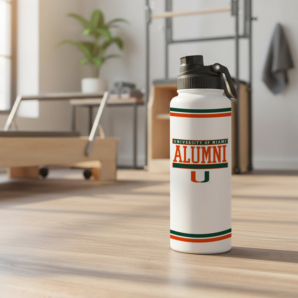 34oz Miami Hurricanes Alumni Aqua Bottle