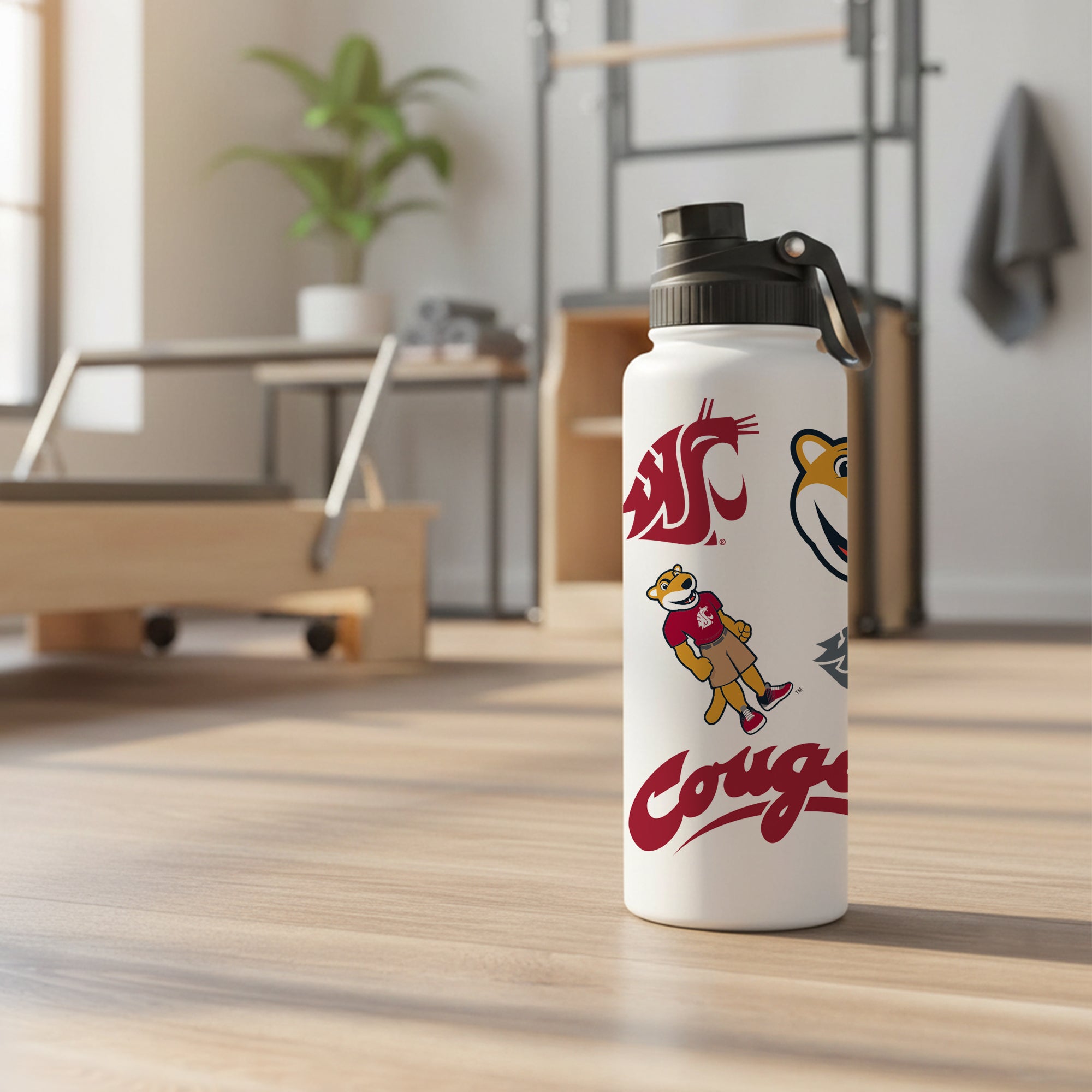 Washington State Cougars 34oz Stainless Steel Medley Aqua Bottle