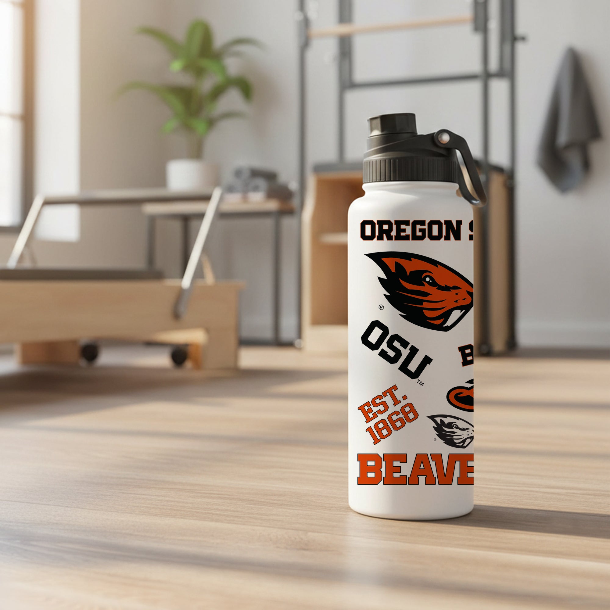 Oregon State Beavers 34oz Stainless Steel Medley Aqua Bottle