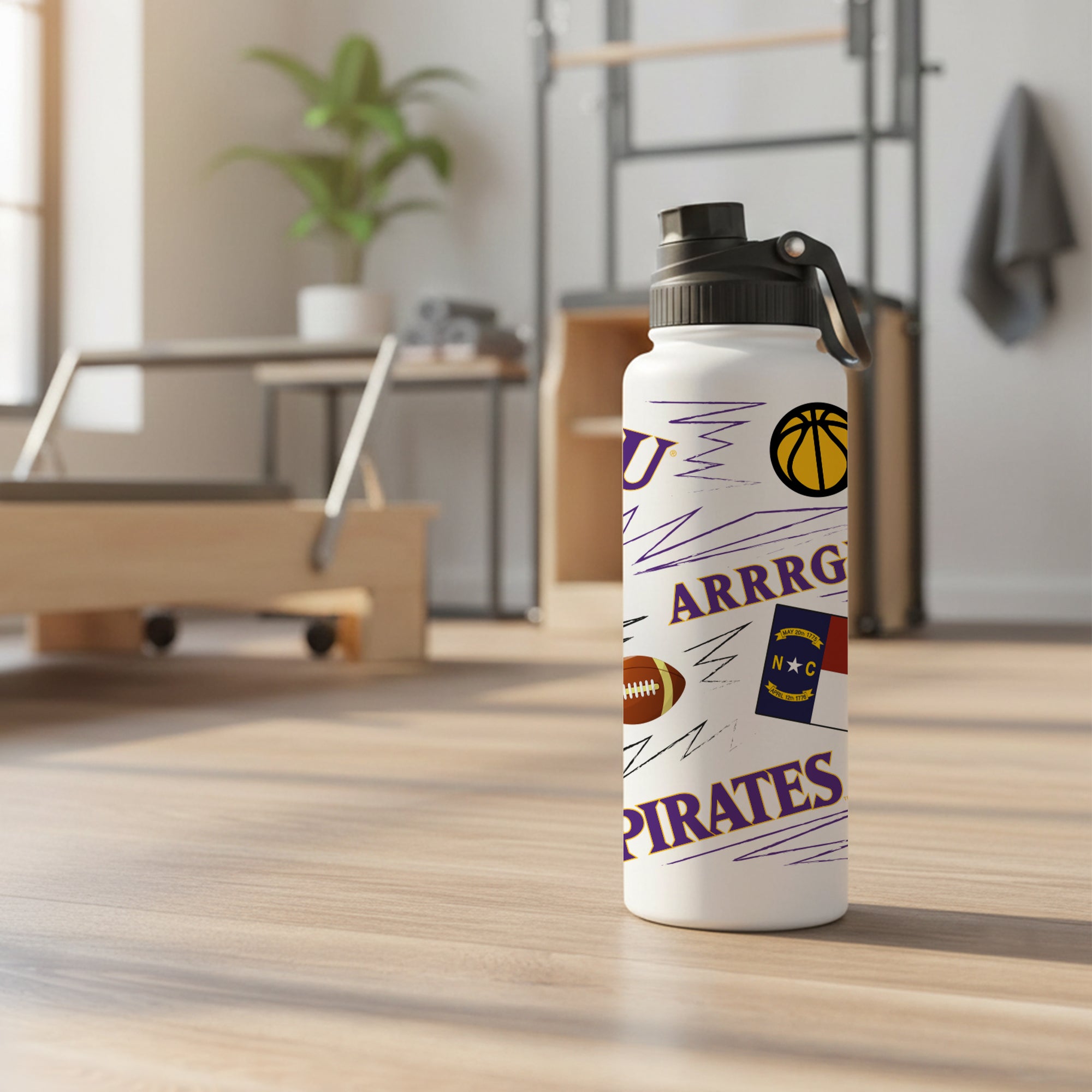 34oz East Carolina Pirates Local Aqua Bottle