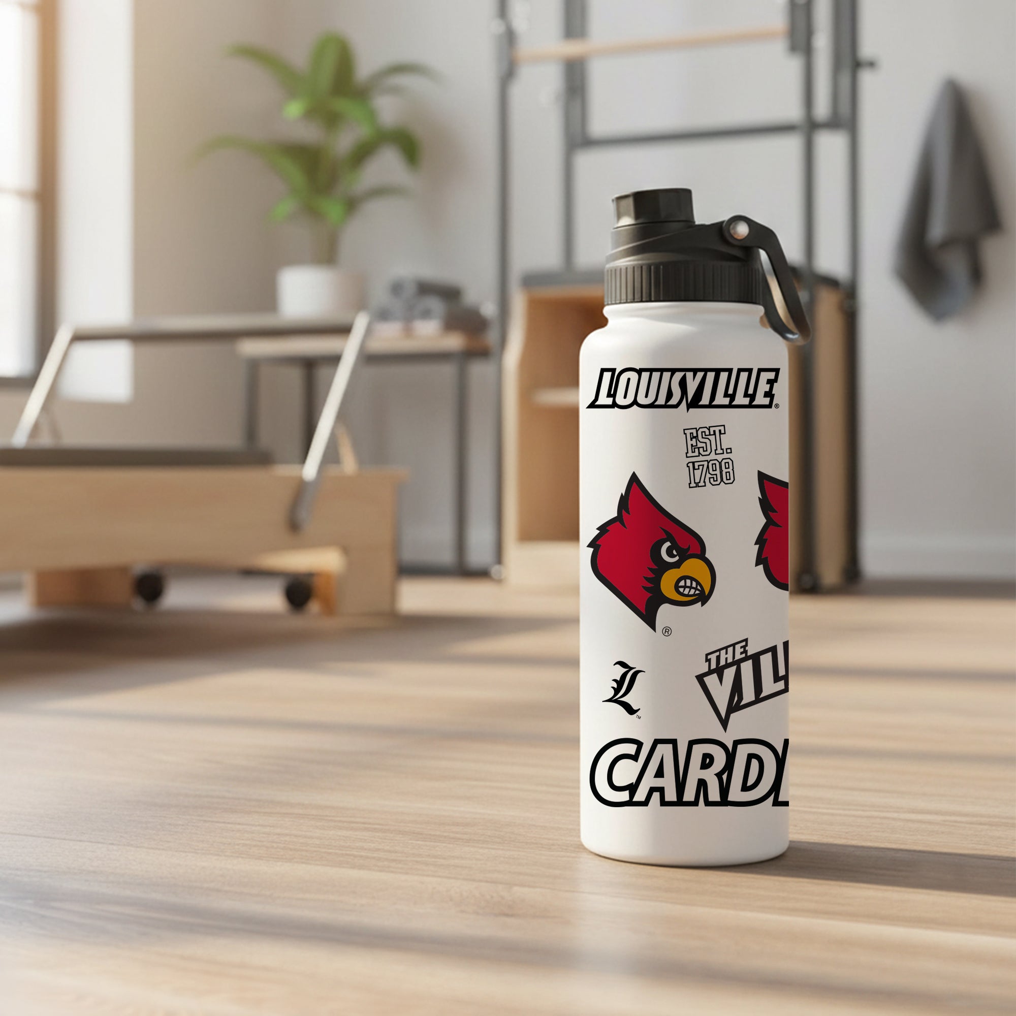 Louisville Cardinals 34oz Stainless Steel Medley Aqua Bottle