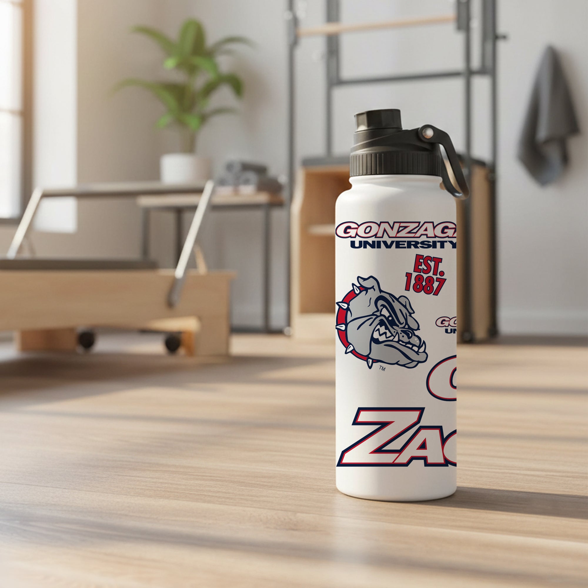 Gonzaga Bulldogs 34oz Stainless Steel Medley Aqua Bottle