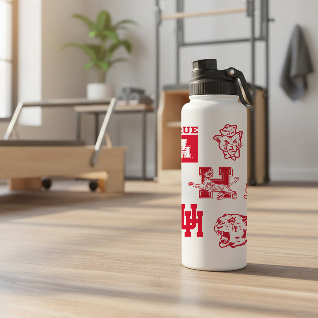 Houston Cougars 34oz Stainless Steel Medley Aqua Bottle