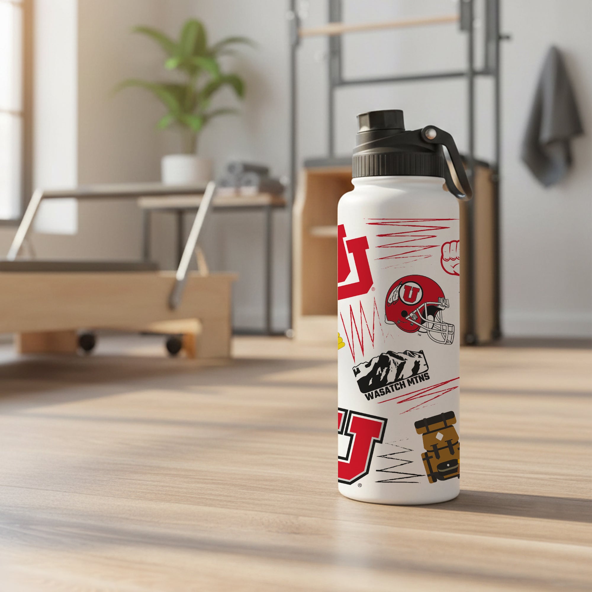 34oz Utah Utes Local Aqua Bottle
