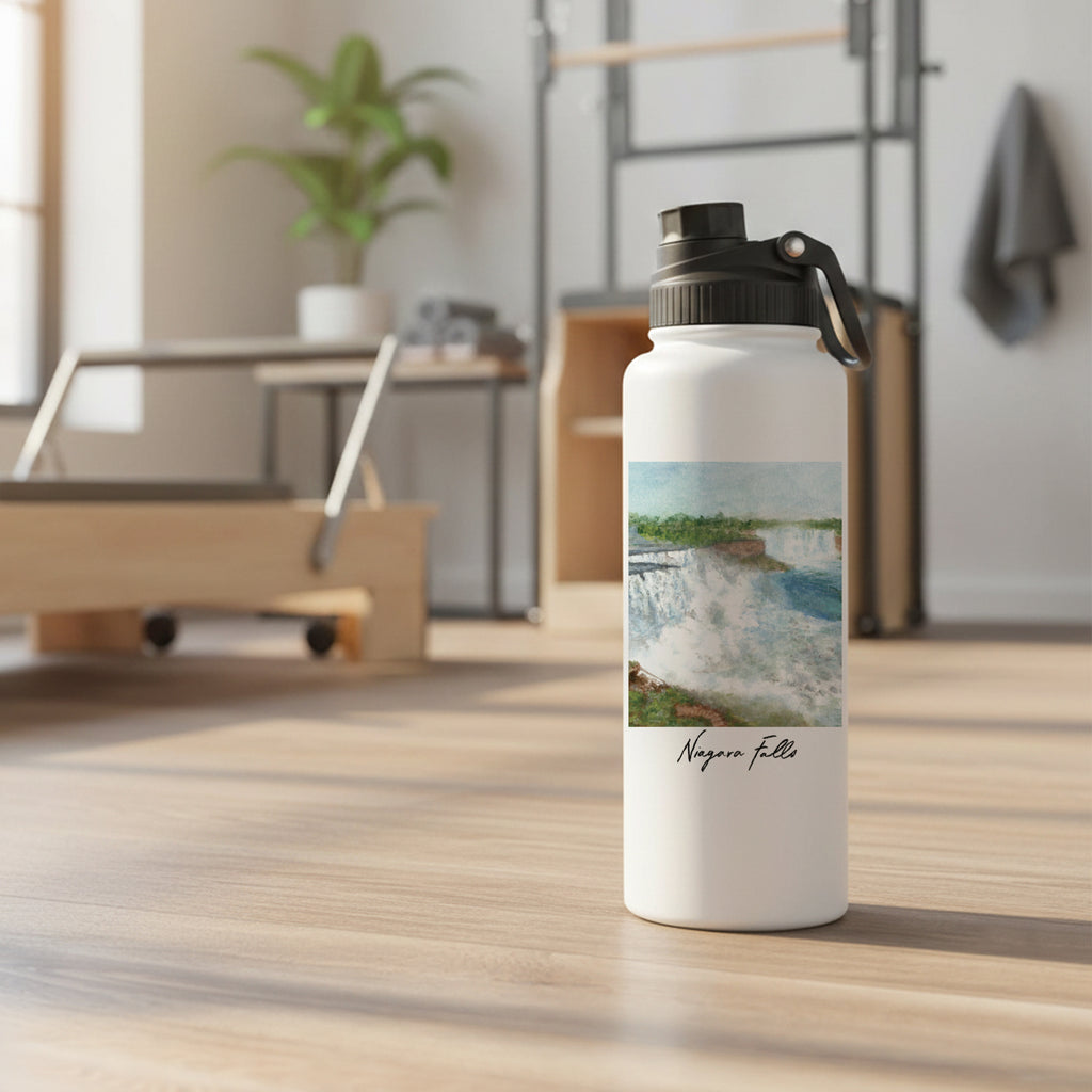 Niagara Falls National Park 34oz Aqua Bottle by Laura Wilcox