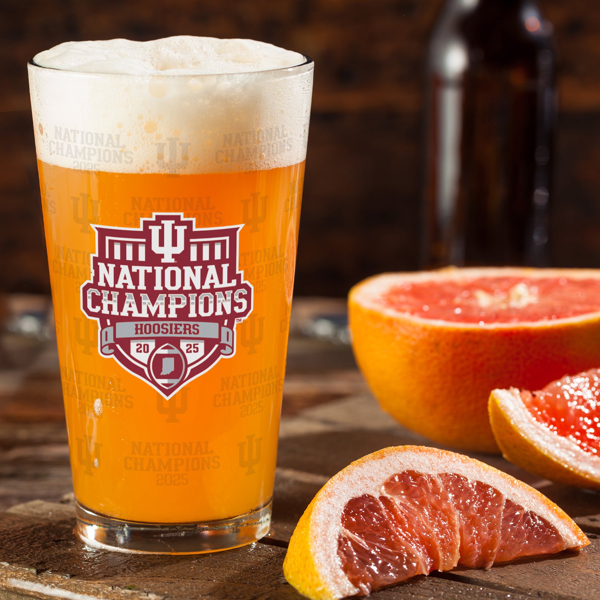 2025 CFP Football National Champions Indiana Hoosiers 2-Pack Pints