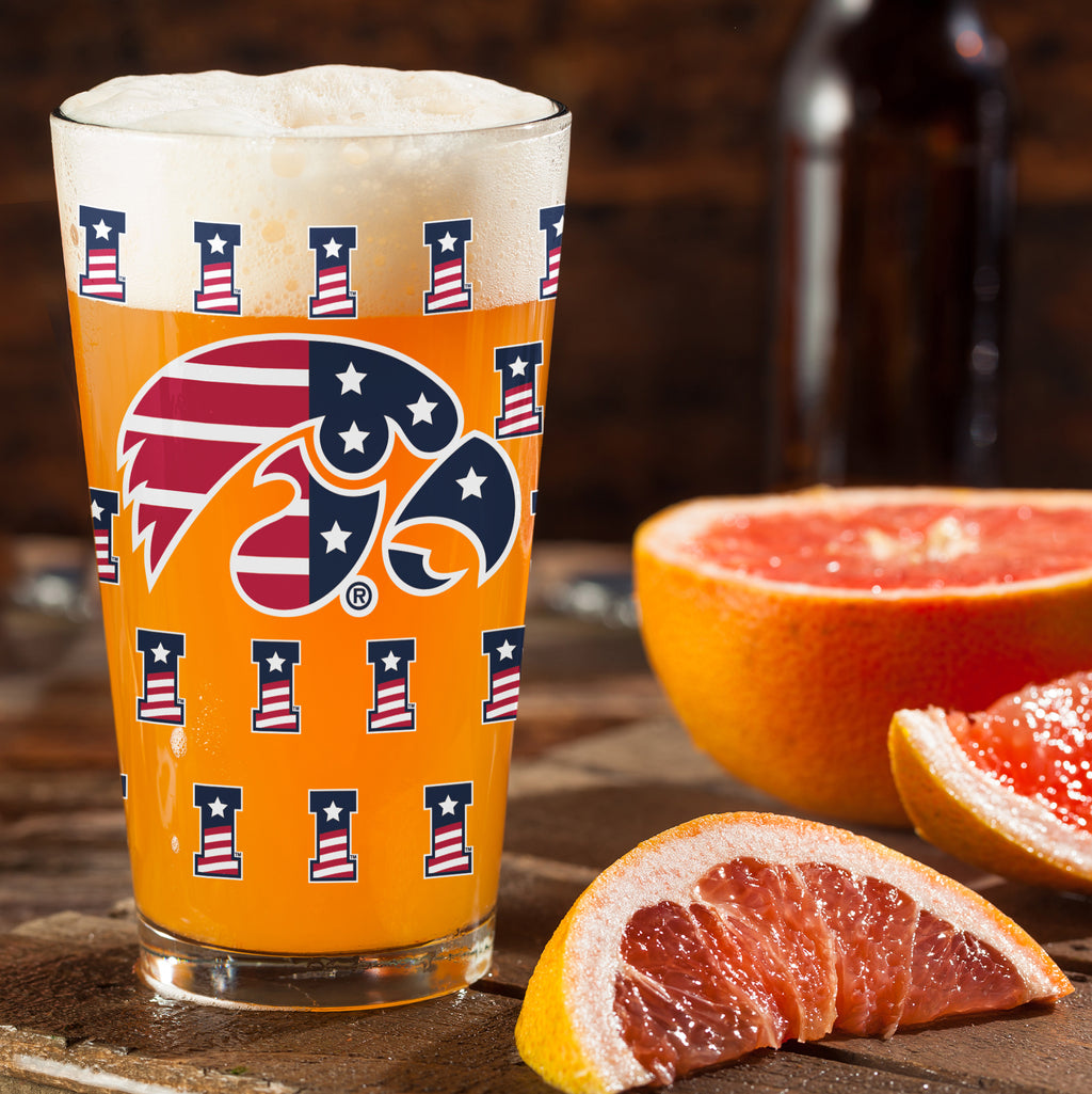 Set of 2 Iowa Hawkeyes 16oz Americana Pints