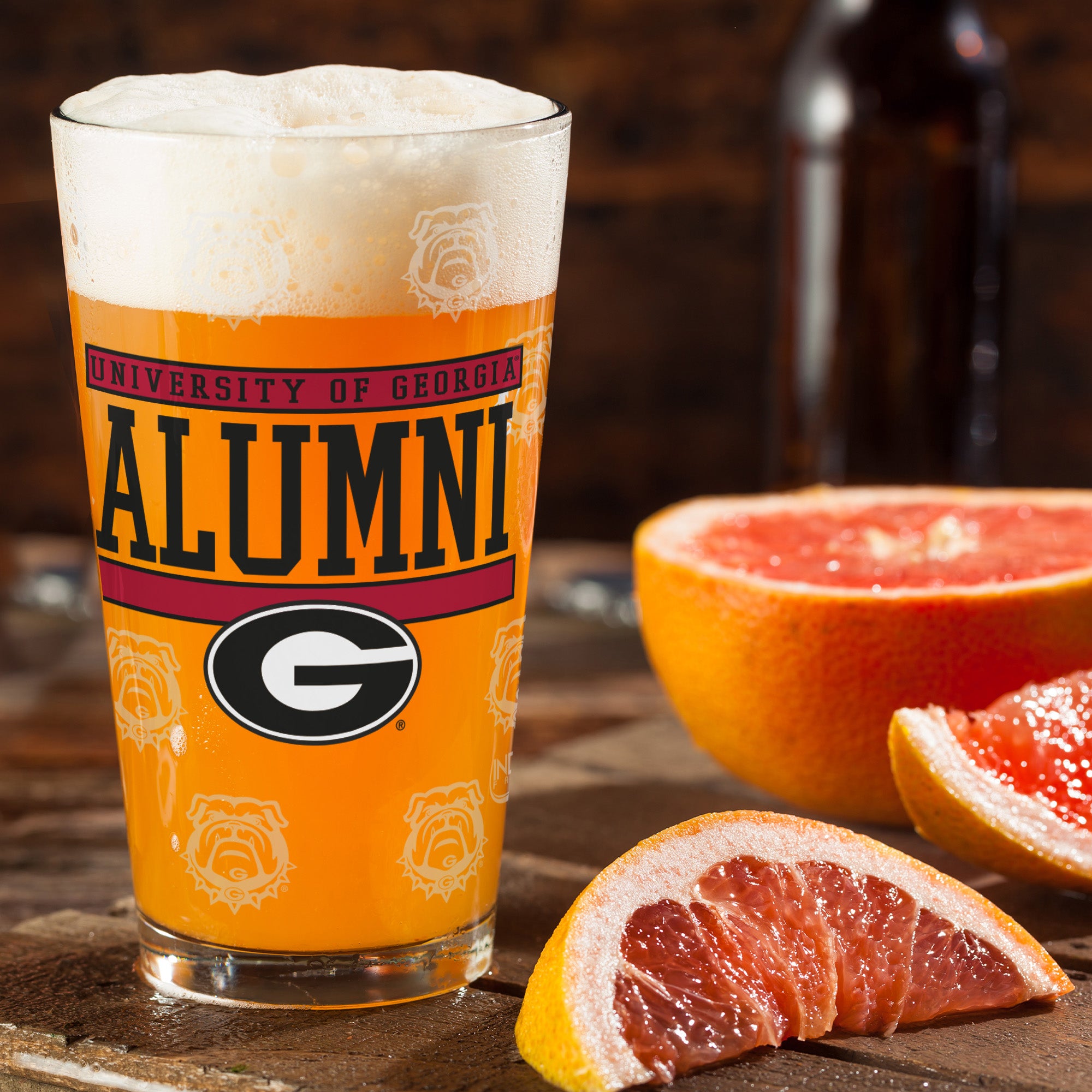 Set of 2 Georgia Bulldogs 16oz Alumni Pints