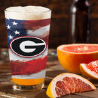 Set of 2 Georgia Bulldogs 16oz Americana Pints