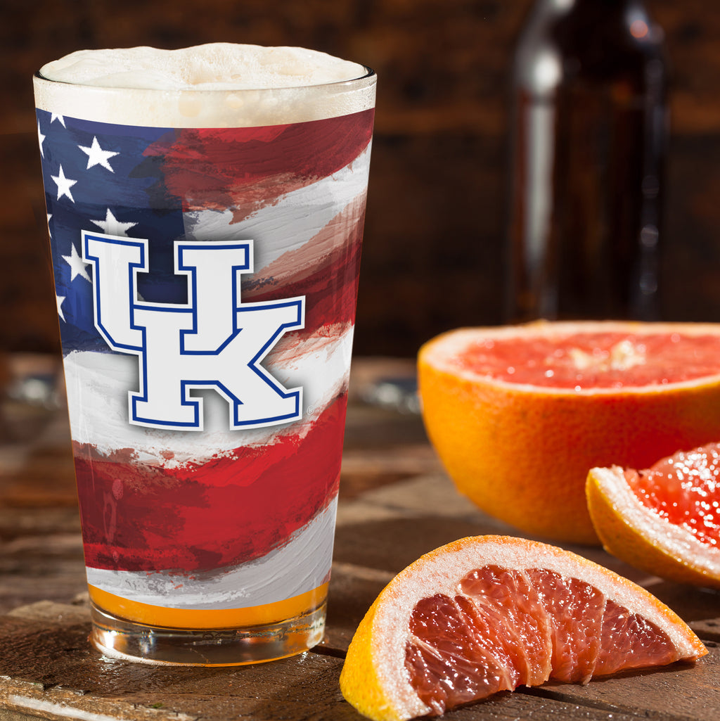 Set of 2 Kentucky Wildcats 16oz Americana Pints