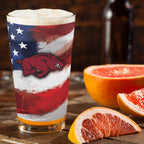 Set of 2 Arkansas Razorbacks 16oz Americana Pints