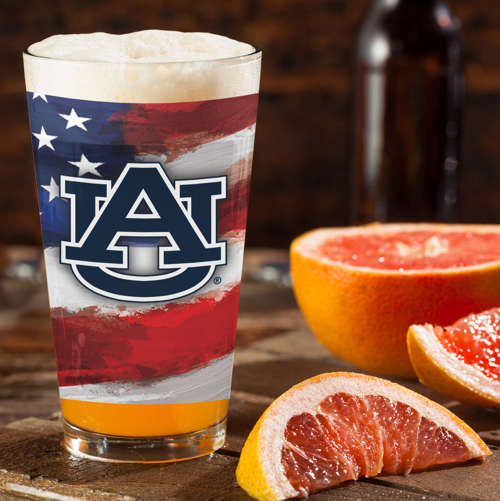 Set of 2 Auburn Tigers 16oz Americana Pints