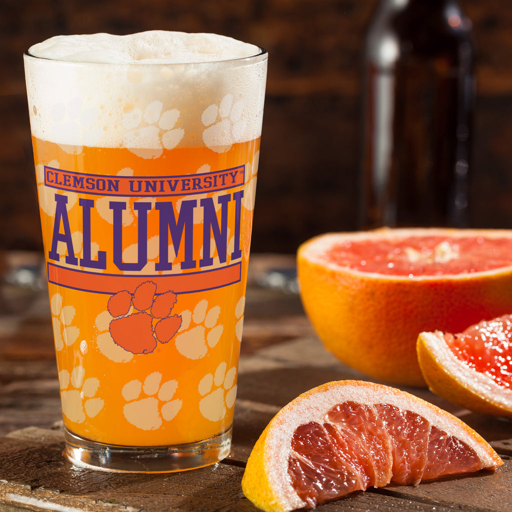 Set of 2 Clemson Tigers 16oz Alumni Pints