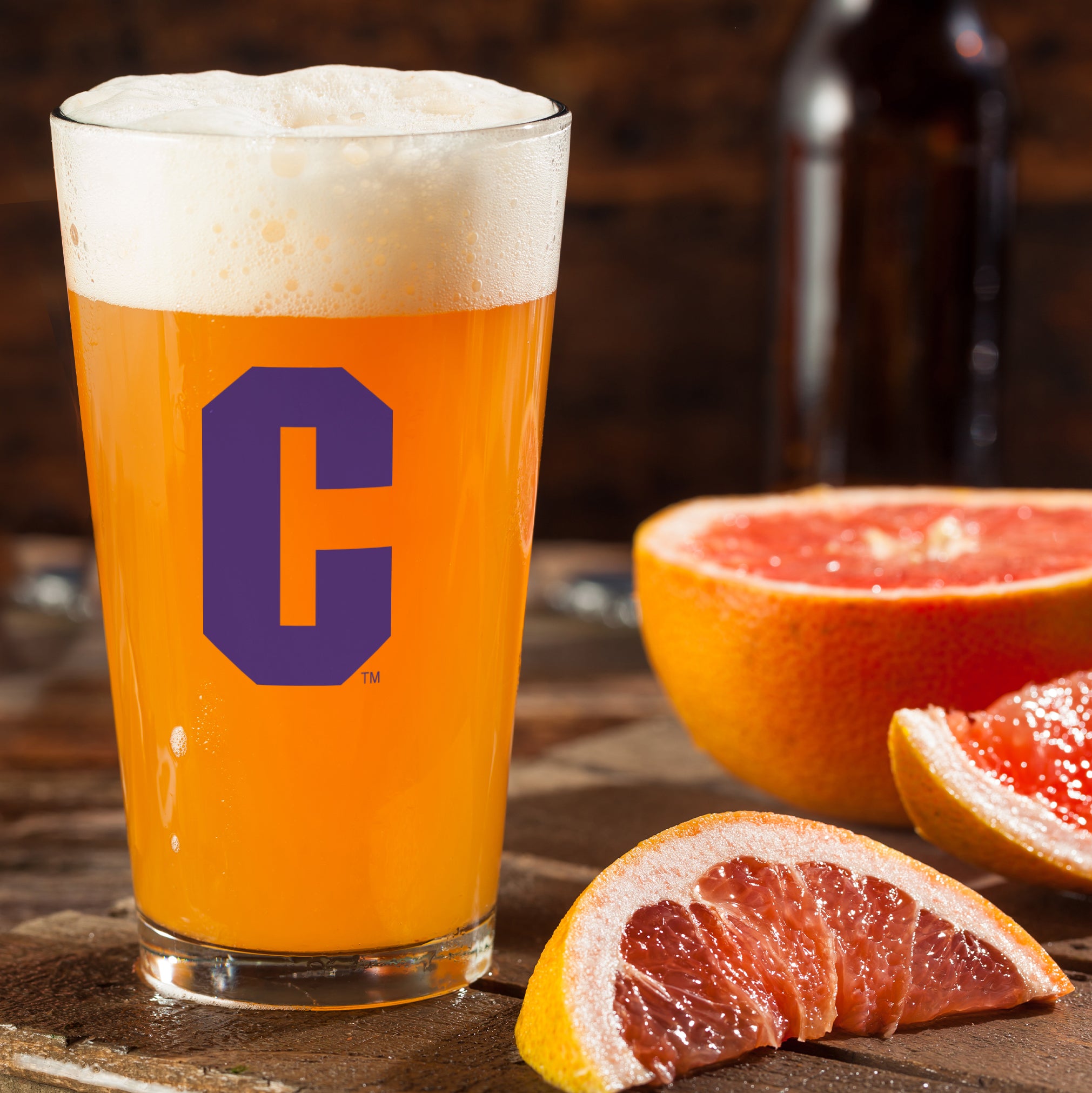 Set of 2 Clemson Tigers College Vault Sketch 16oz Pints