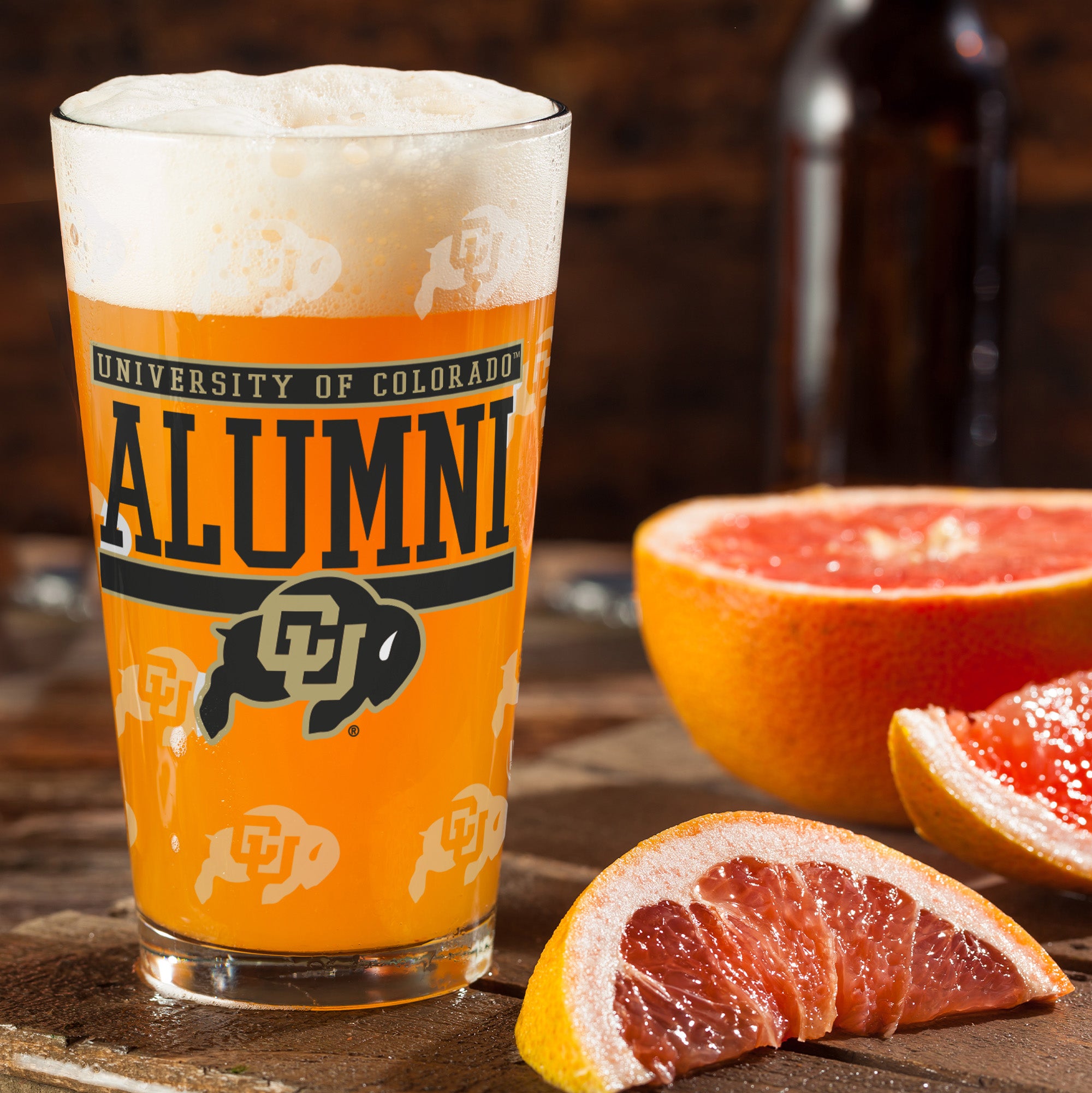 Set of 2 Colorado Buffalos 16oz Alumni Pints