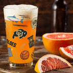 Set of 2 Colorado Buffaloes Local 16oz Pints