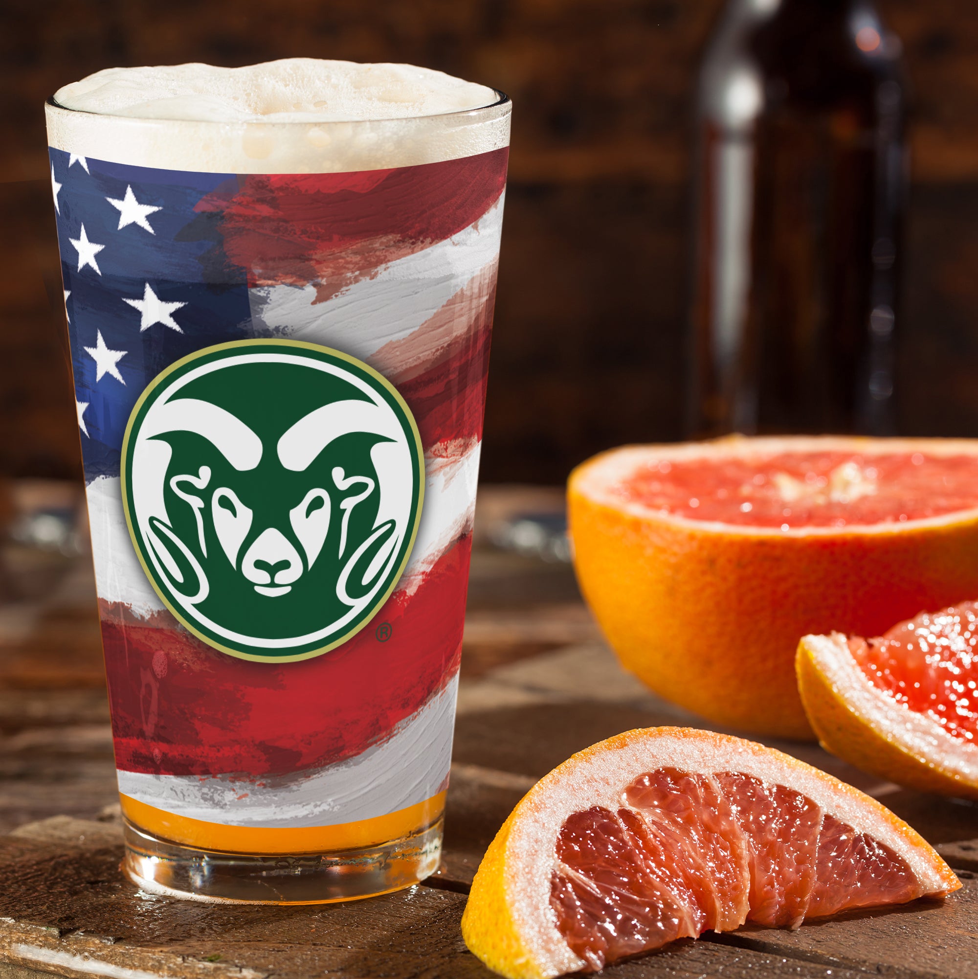 Set of 2 Colorado State Rams 16oz Americana Pints