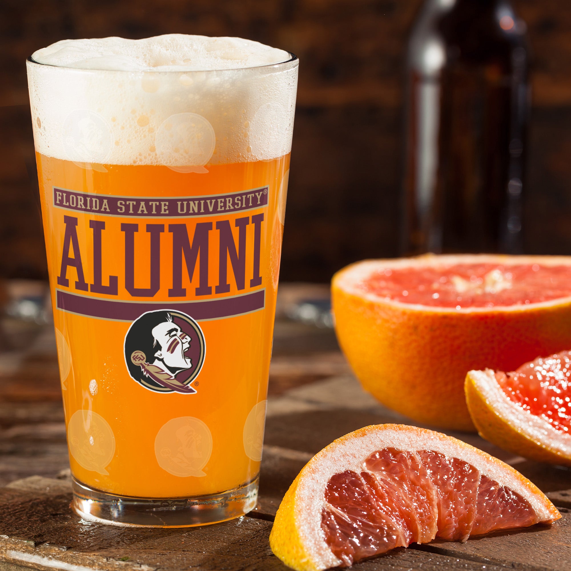 Set of 2 Florida State Seminoles 16oz Alumni Pints