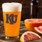 Set of 2 Kansas Jayhawks College Vault Sketch 16oz Pints