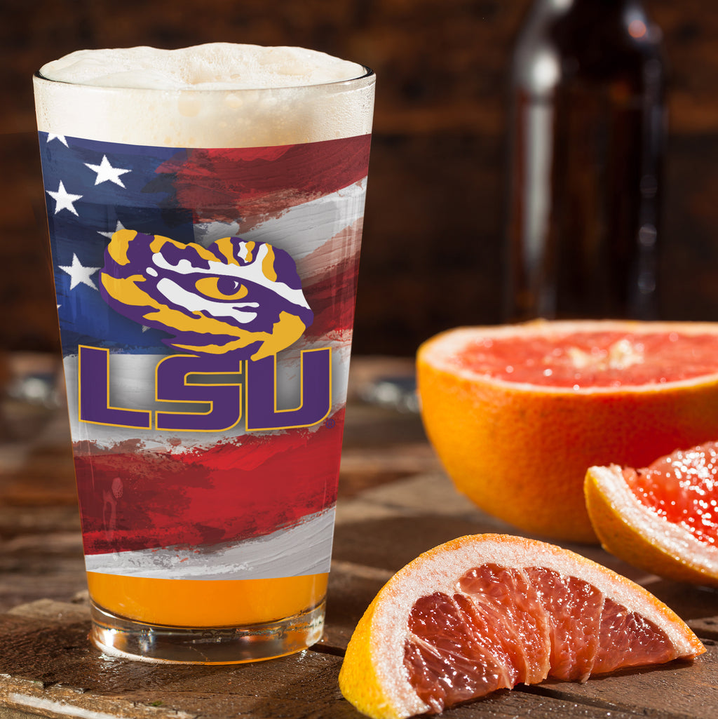Set of 2 LSU Tigers 16oz Americana Pints