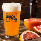 Set of 2 Michigan Wolverines College Vault Sketch 16oz Pints