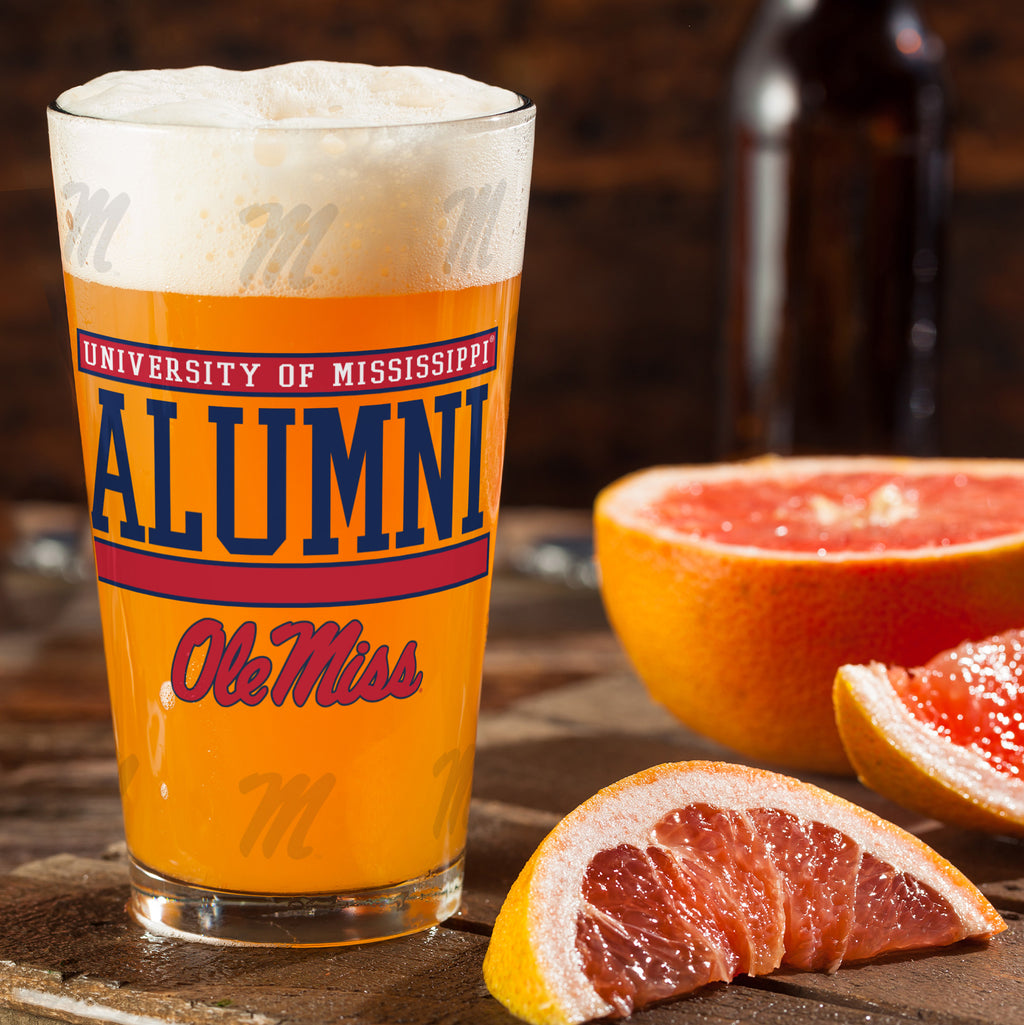 Set of 2 Ole Miss Rebels 16oz Alumni Pints
