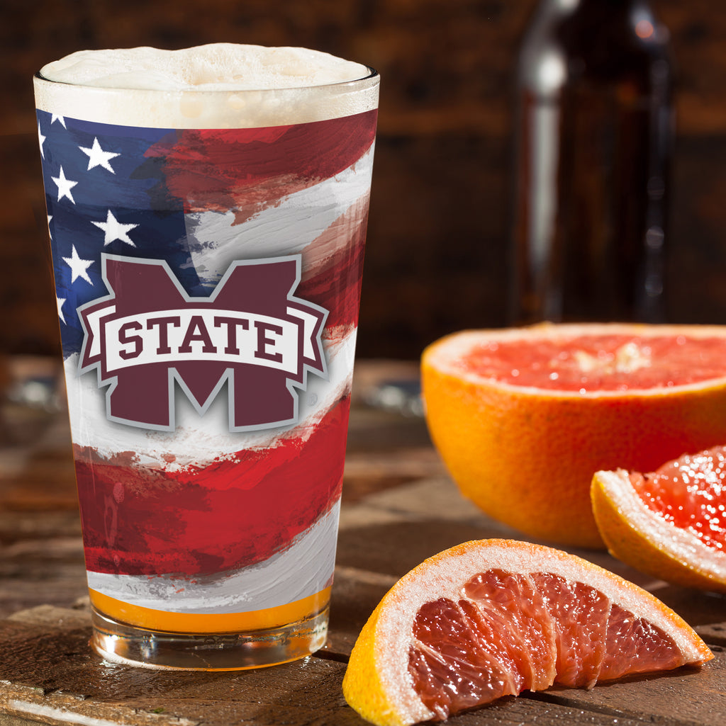 Set of 2 Mississippi State Bulldogs 16oz Americana Pints