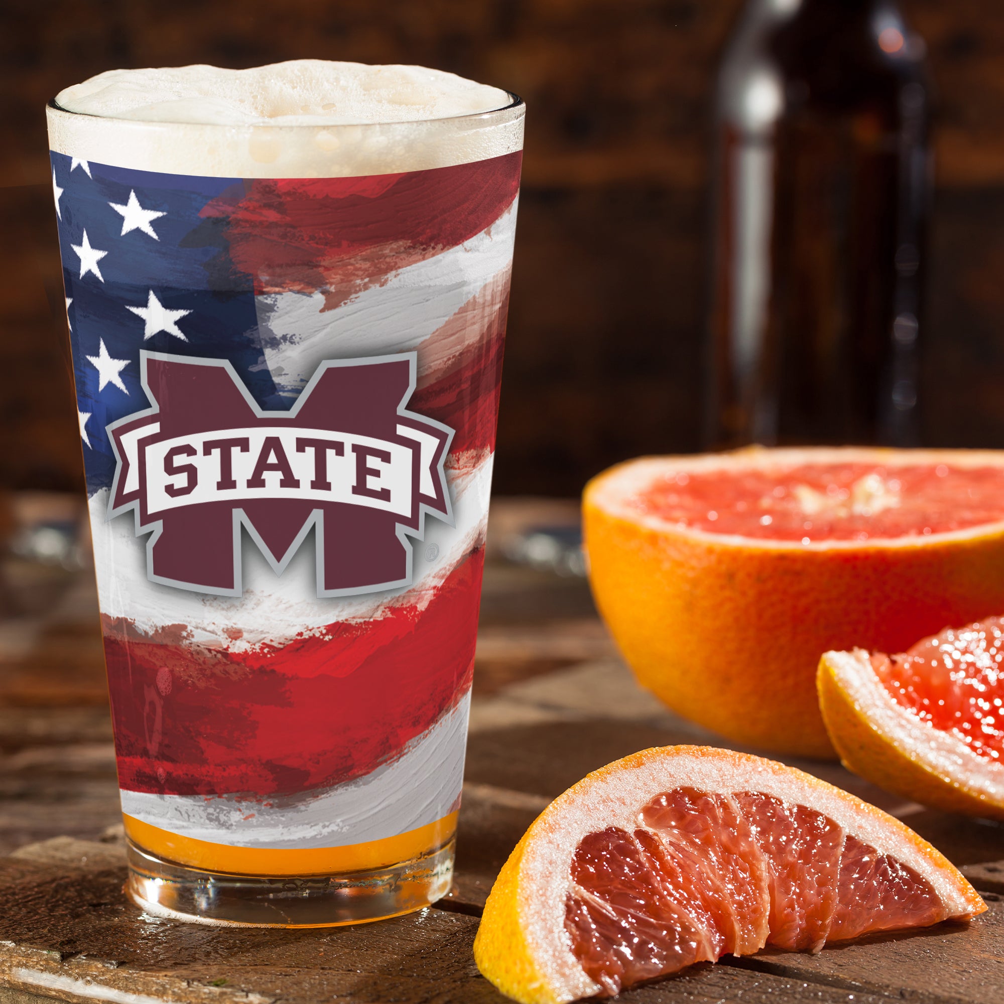 Set of 2 Mississippi State Bulldogs 16oz Americana Pints
