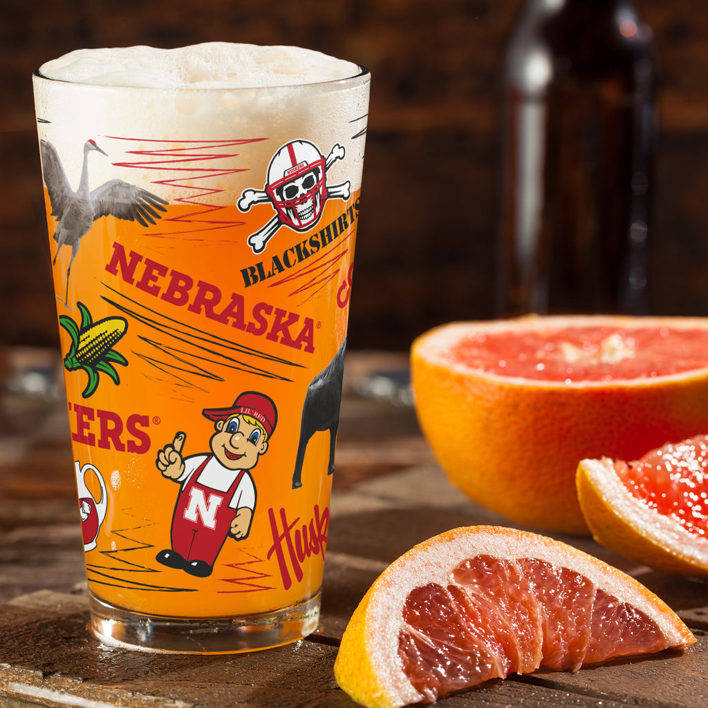 Set of 2 Nebraska Cornhuskers Local 16oz Pints