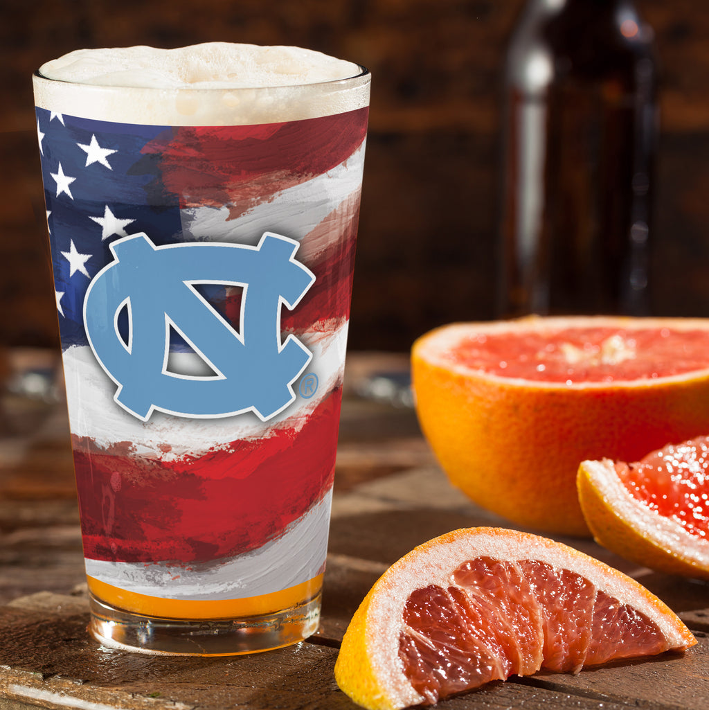 Set of 2 North Carolina Tar Heels 16oz Americana Pints