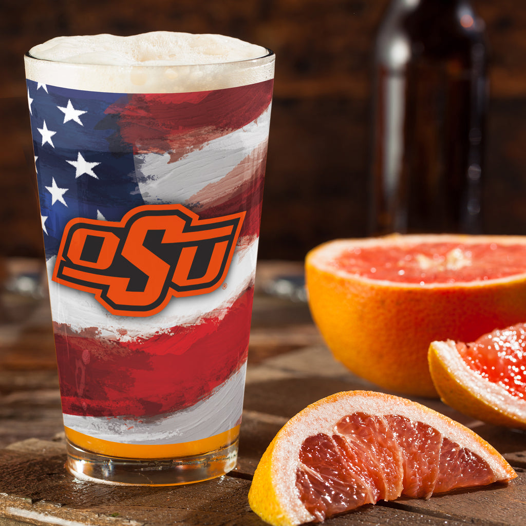 Set of 2 Oklahoma State Cowboys 16oz Americana Pints