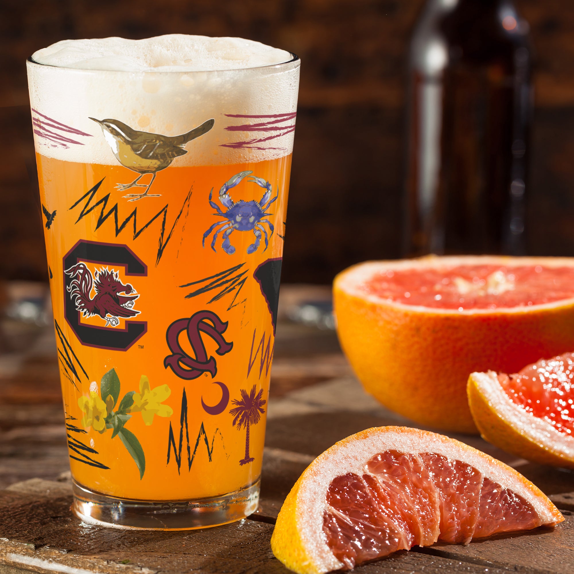 Set of 2 South Carolina Gamecocks Local 16oz Pints