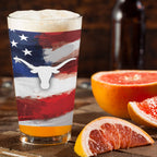 Set of 2 Texas Longhorns 16oz Americana Pints