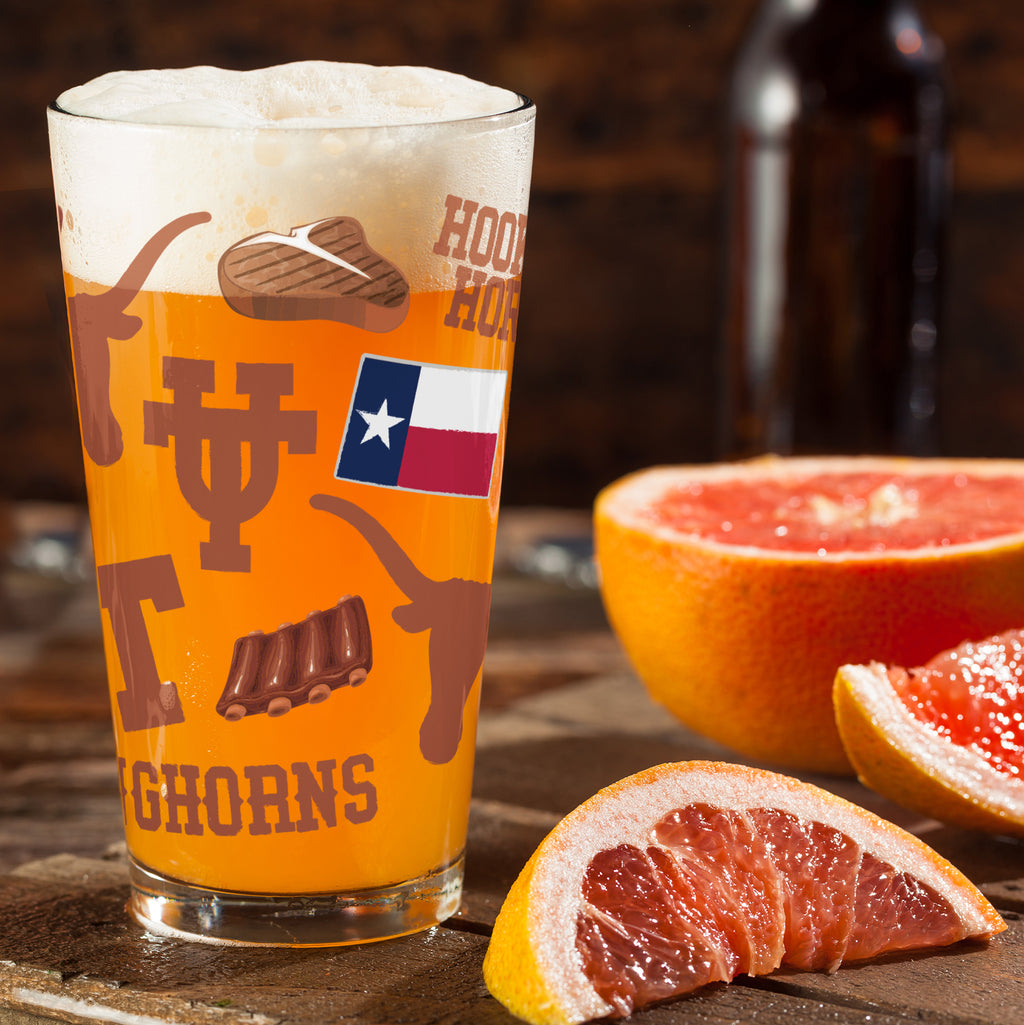 Set of 2 Texas Longhorns Local 16oz Pints