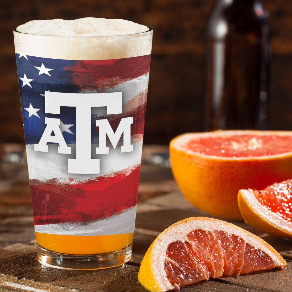 Set of 2 Texas A&M Aggies 16oz Americana Pints