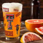 Set of 4 Texas Tech Red Raiders 16oz Medley Pint Glasses
