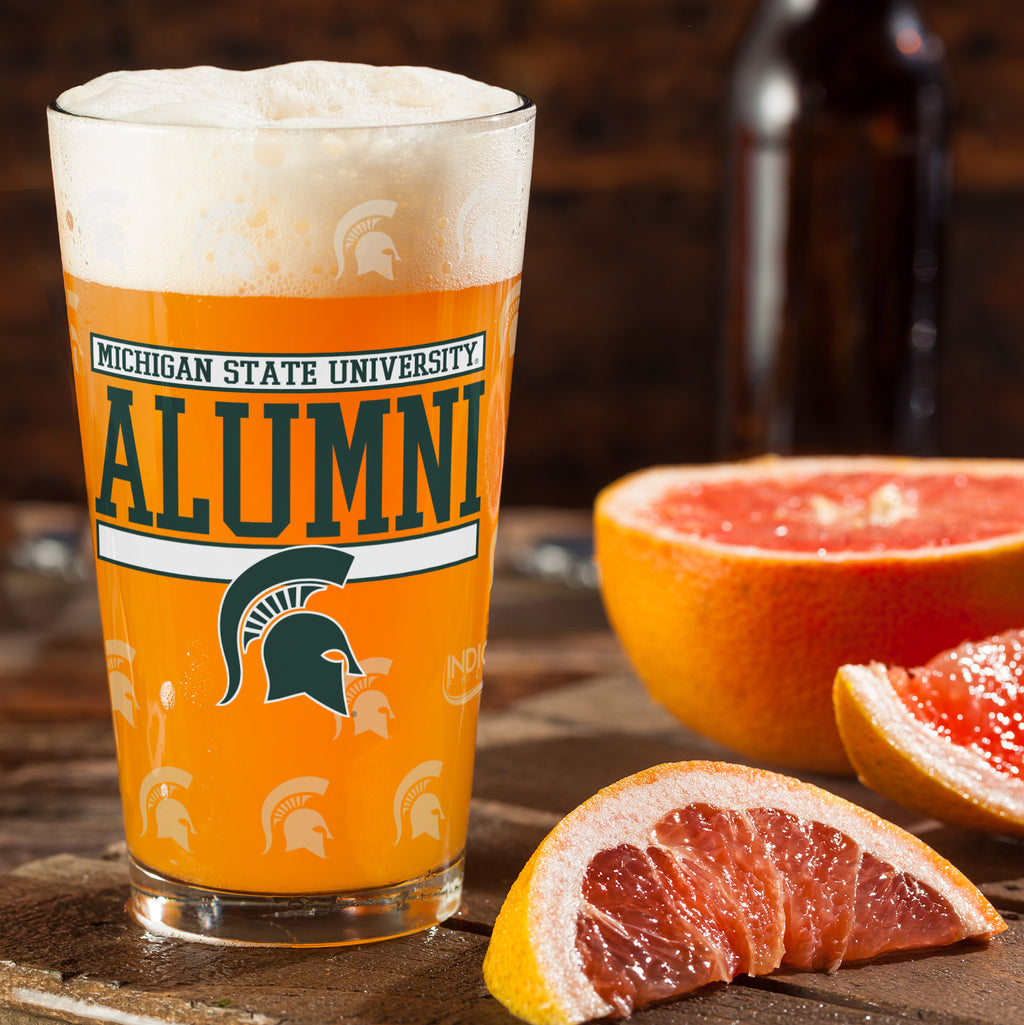 Set of 2 Michigan State Spartans 16oz Alumni Pints