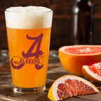 Set of 2 Alabama Crimson Tide College Vault Sketch 16oz Pints