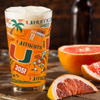 Set of 2 Miami Hurricanes Local 16oz Pints