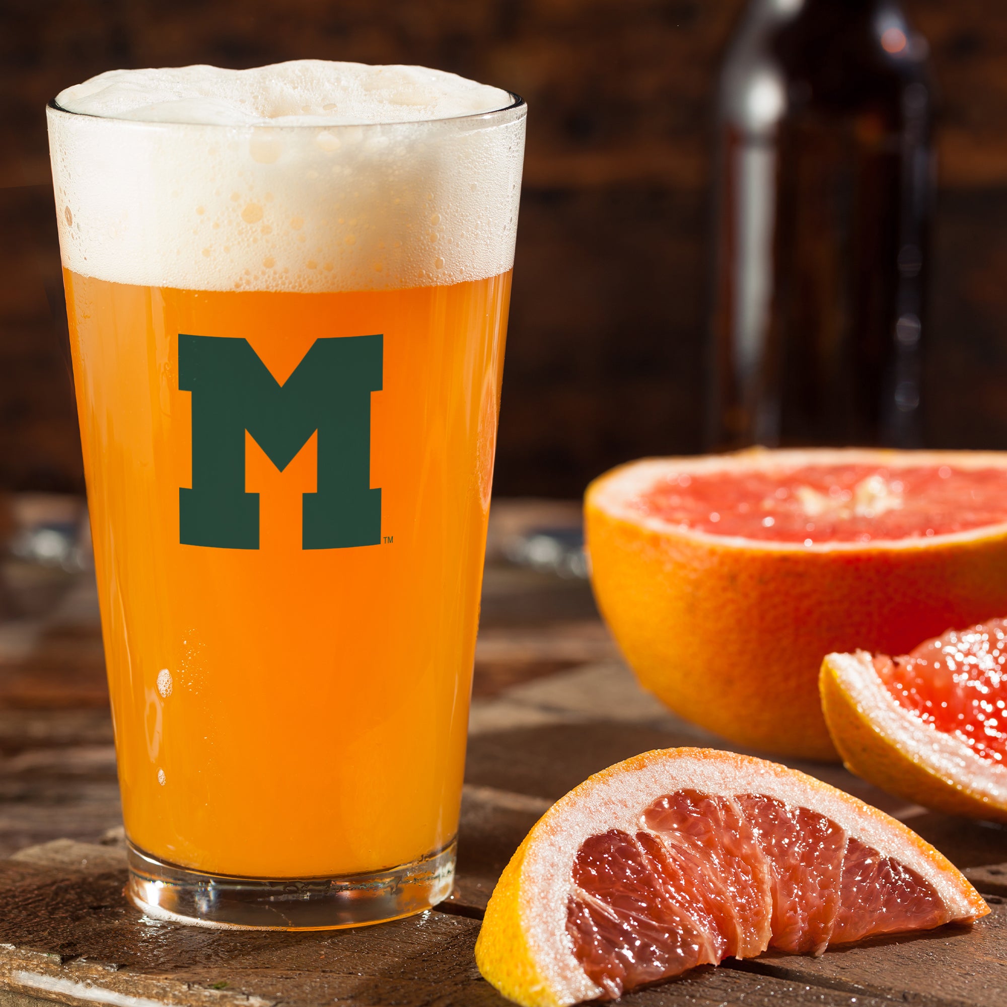 Set of 2 Miami Hurricanes College Vault Sketch 16oz Pints
