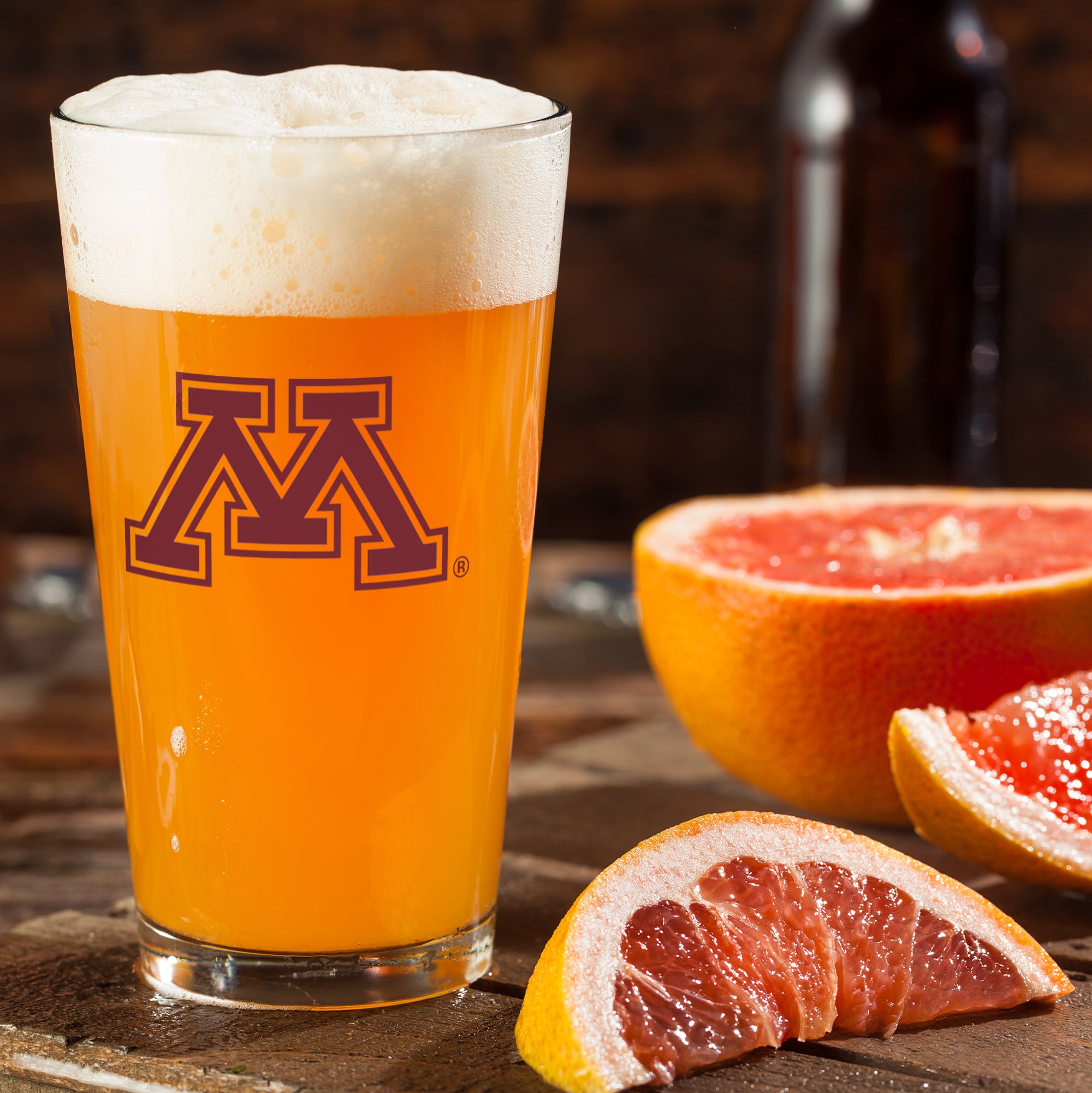 Set of 2 Minnesota Golden Gophers College Vault Sketch 16oz Pints