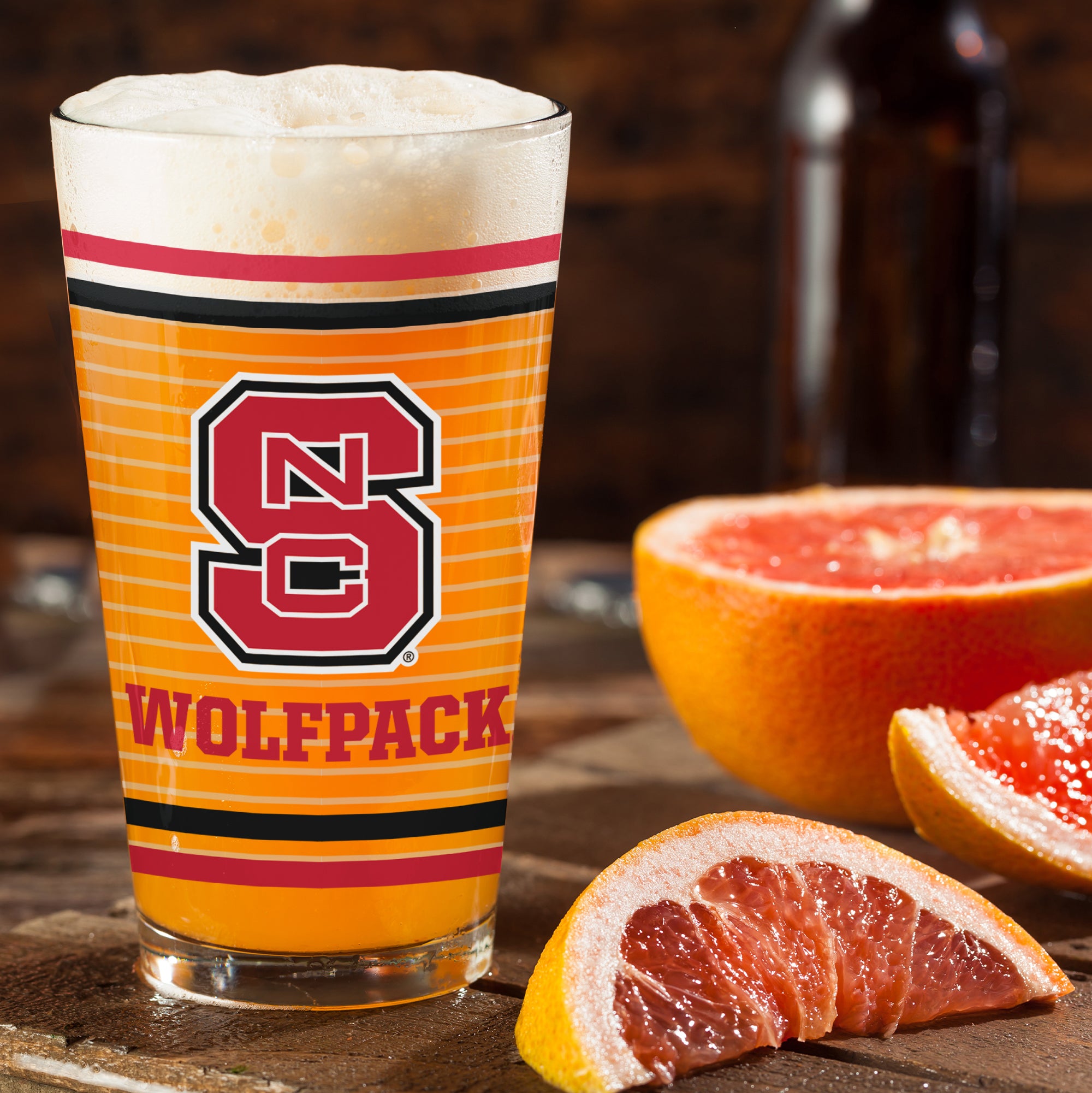 Set of 2 NC State Wolfpack 16oz Ring Pints
