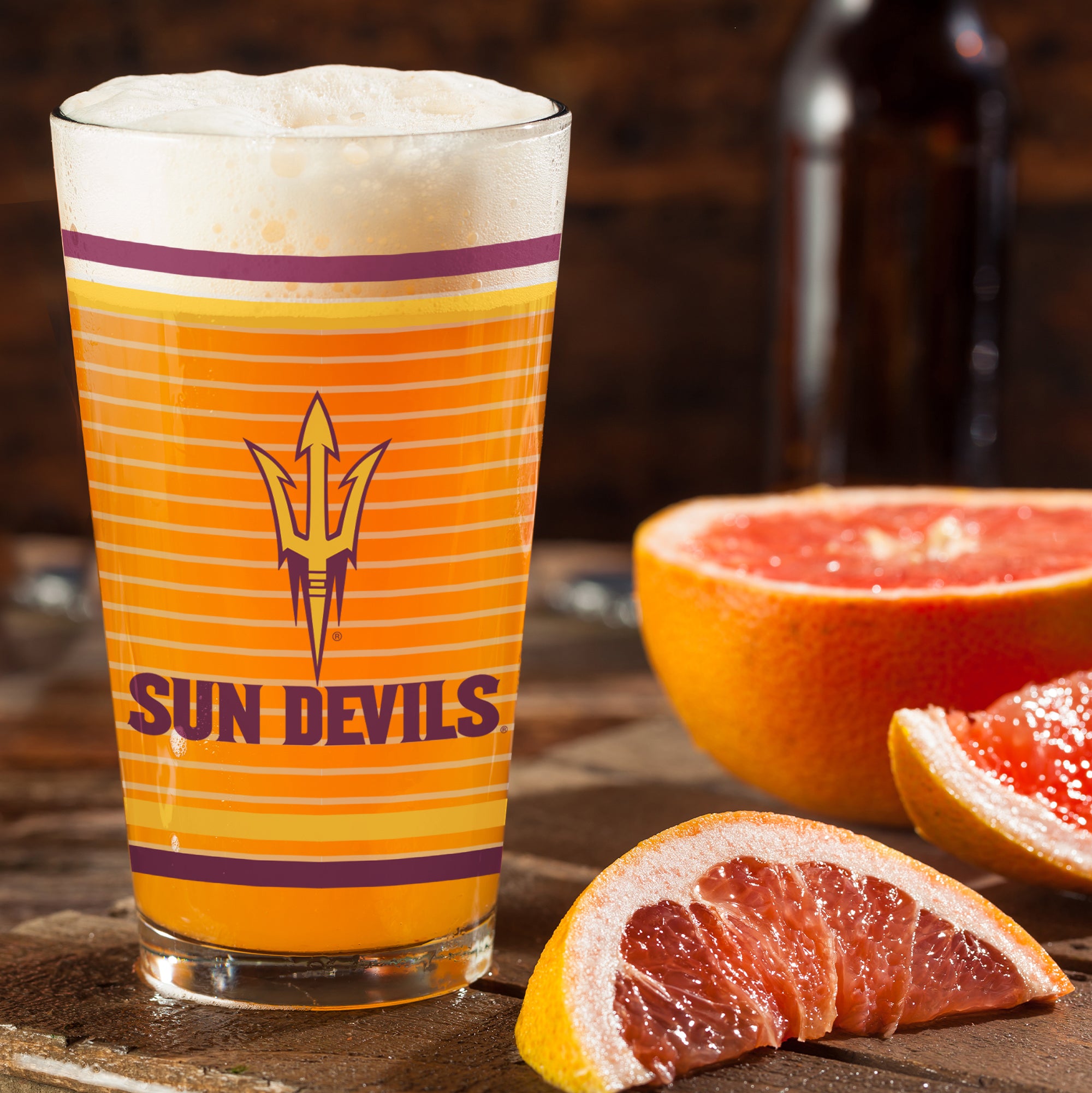 Set of 2 Arizona State Sun Devils 16oz Ring Pints