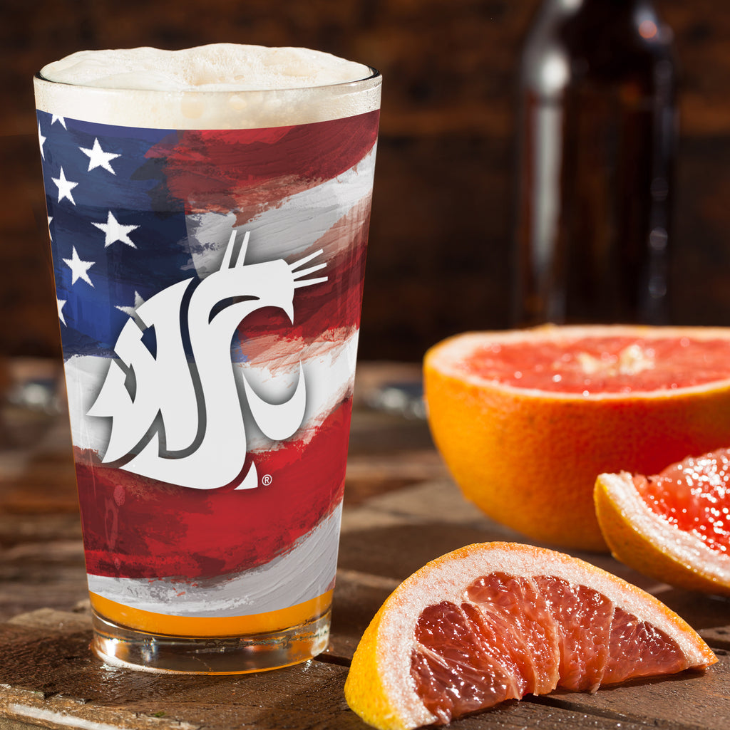 Set of 2 Washington State Cougars 16oz Americana Pints