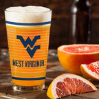 Set of 2 West Virginia Mountaineers 16oz Ring Pints
