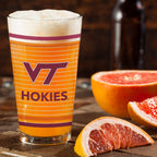 Set of 2 Virginia Tech Hokies 16oz Ring Pints