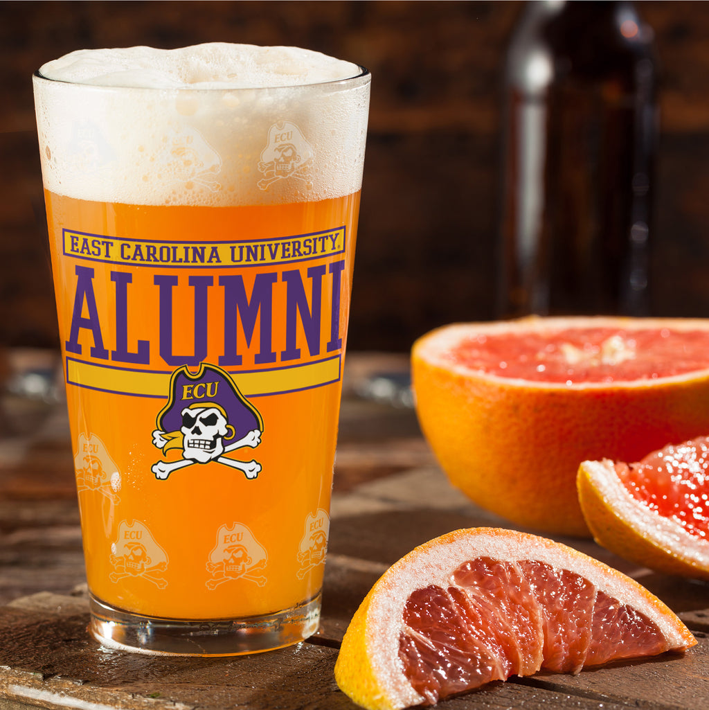 Set of 2 East Carolina Pirates 16oz Alumni Pints